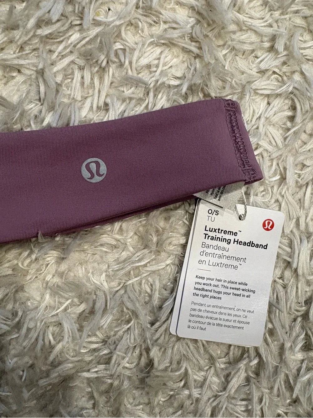 lululemon athletica Luxtreme Training Headband Dusty Mauve Pink Purple Tone